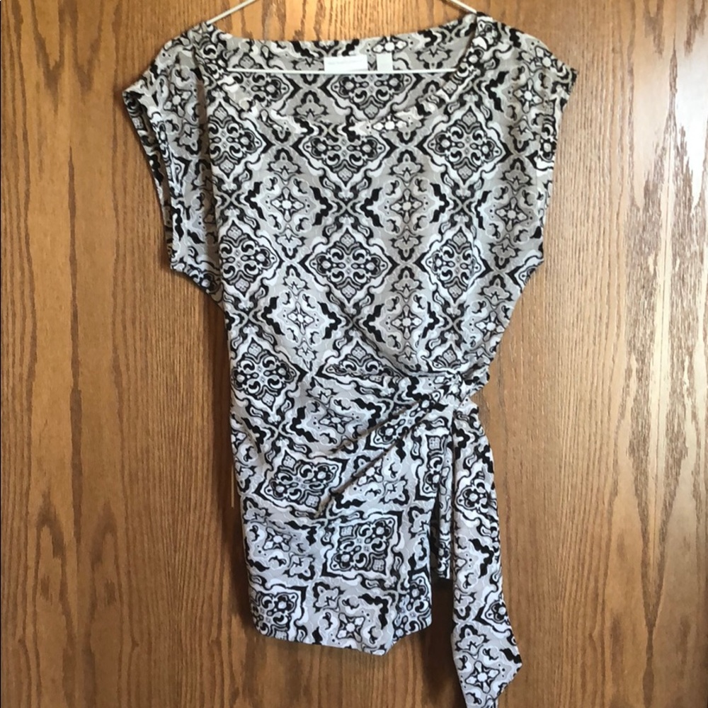 New York & Company faux wrap shirt